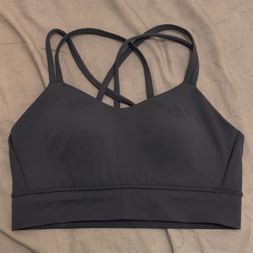 CRZ YOGA Black Strappy Sports Bra